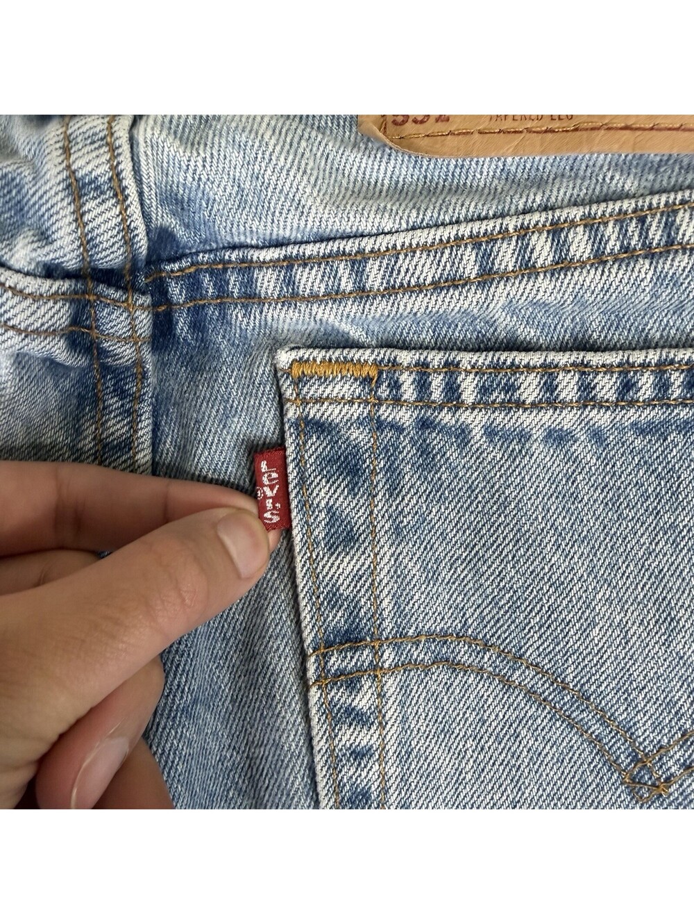 Vintage 90s Levis 551 Jeans Womens 14 Med Blue High Rise Relaxed Tapered USA - Picture 9 of 10